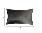 HomeRoots Decor 12' X 20' X 5' Gray and White Cowhide Pillow