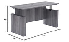 Lorell, Llr69578, Essentials 72" Sit-To-Stand Desk Shell, 1 Each