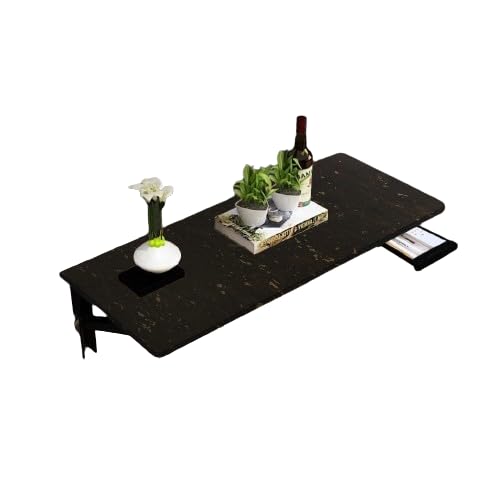 QARA 16x 31.5 inches Wall Mounted Table with Cup Holder & Drawer | Wall Table | Folding Table for Wall | Home Ofiice & Workstati