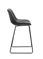 Neos Modern Furniture Black PU 26''H Bar Stool with Metal Leg, Set of 2