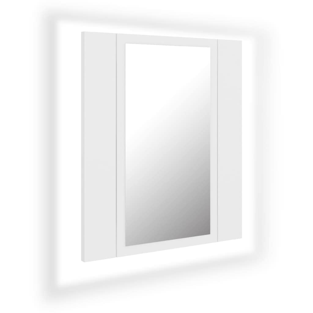 vidaXL LED Bathroom Mirror Cabinet White 15.7&quot;x4.7&quot;x17.7&quot;