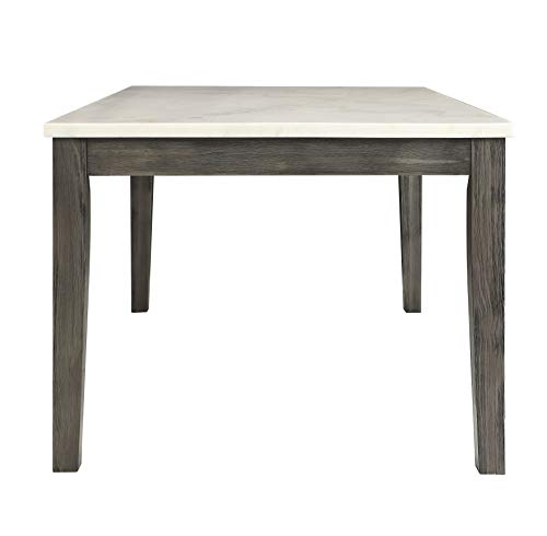 ACME FURNITURE Merel Dining Table - - White Marble & Gray Oak