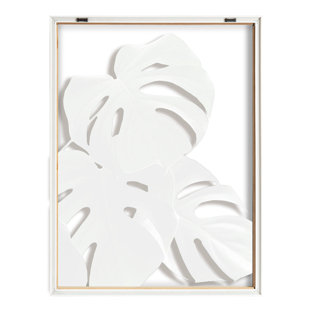 Blake Monstera leaves Framed Printed Glass by Amy Peterson Art Studio