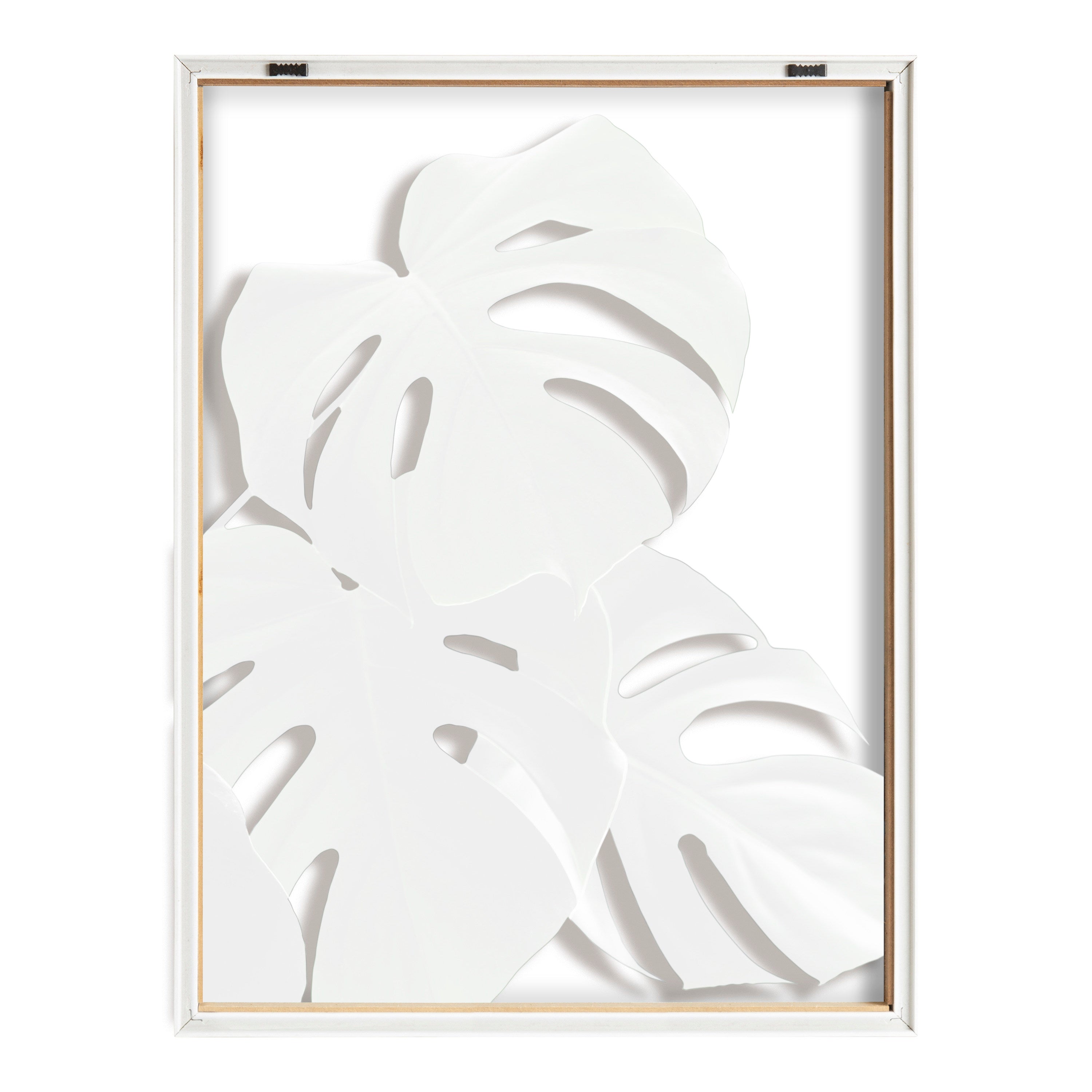 Blake Monstera leaves Framed Printed Glass by Amy Peterson Art Studio