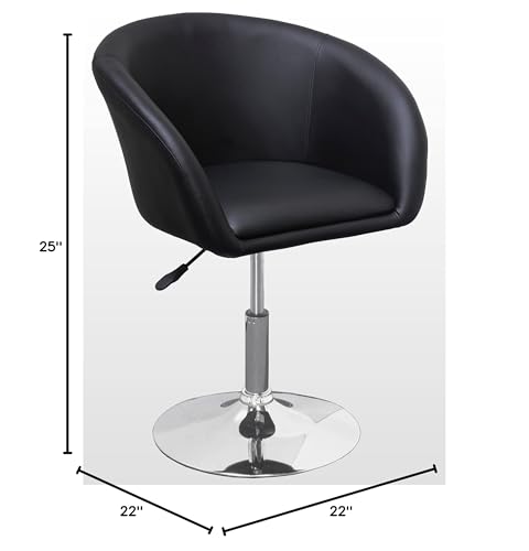 Best Master Furniture Adjustable Swivel Faux Leather Coffee Chair, Gray