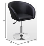 Best Master Furniture Adjustable Swivel Faux Leather Coffee Chair, Gray