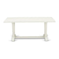 East West Furniture V-Style 40X72 In Dining Table With Wirebrushed Linen White Leg And Linen White Top Finish