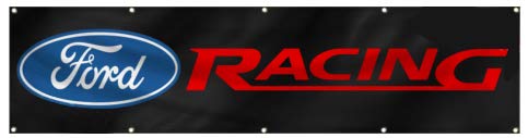 Daoops Ford Racing Flag Car Saleen Mustang Shelby Cobra Cortina 2X8Ft Banner
