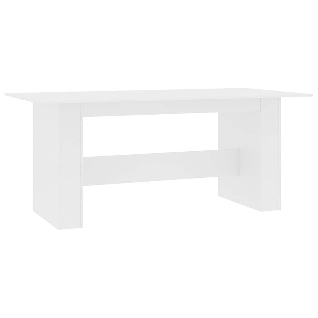 vidaXL Dining Table White 70.8&quot;x35.4&quot;x29.9&quot; Chipboard