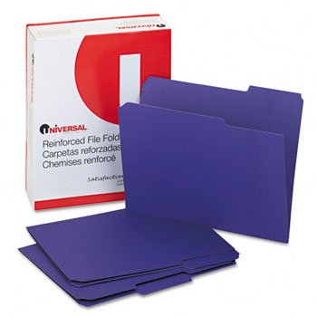 Universal Heavyweight Colored File Folders With Top Tabs Folder,Reinforce1/3Ltr,Vt 5320F (Pack Of3)