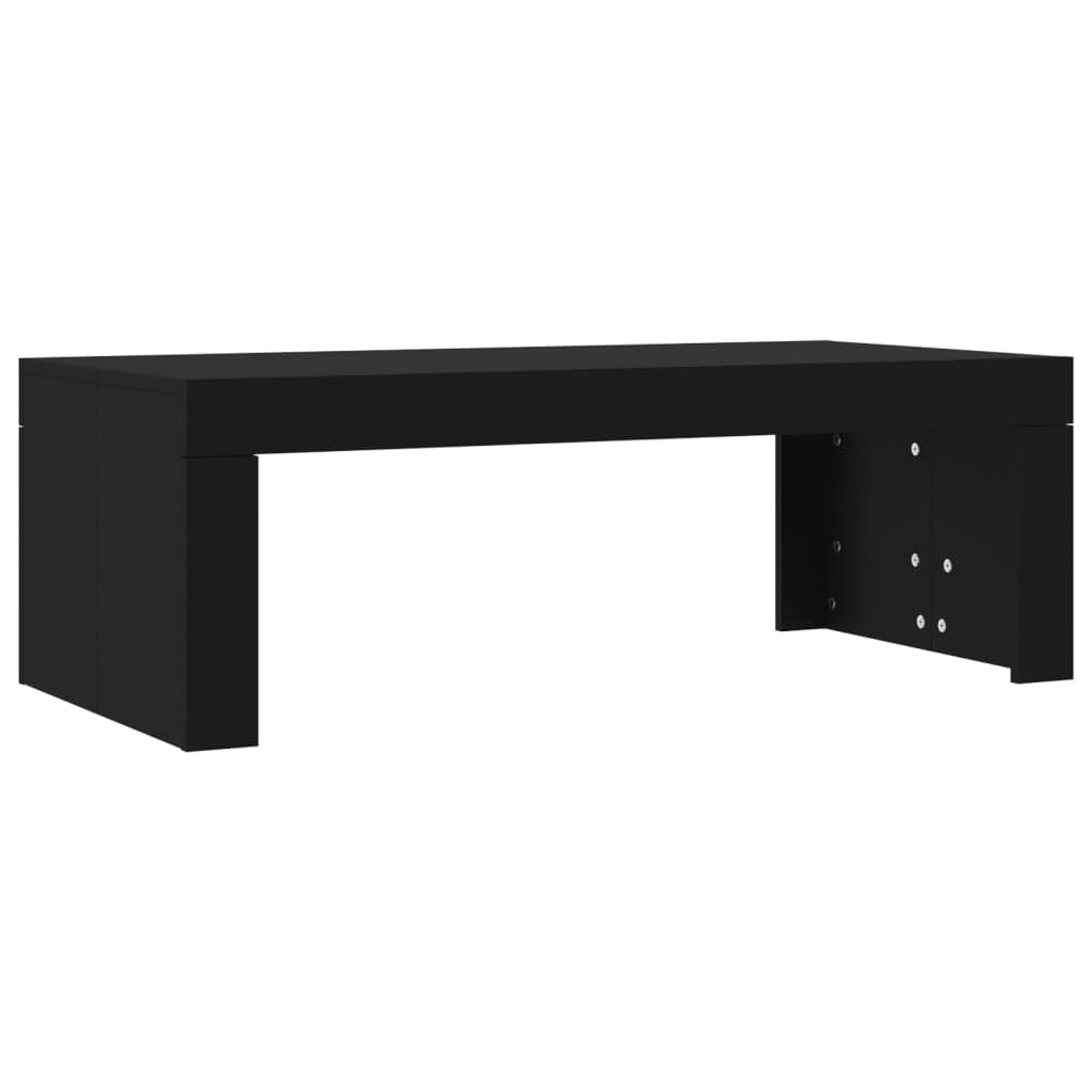 vidaXL Modern Coffee Table Engineered Wood, Black with Smooth Finish - Compact for Easy Placement, Easy-to-Clean Surface, Assembly Required