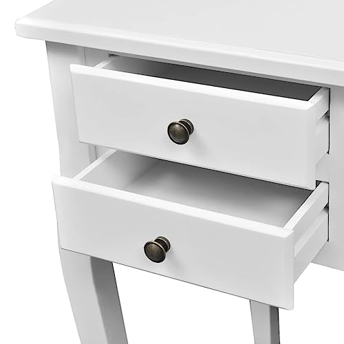 vidaXL Workstation Writing Computer Desk Laptop Table Drawer Wood Office Home Furniture