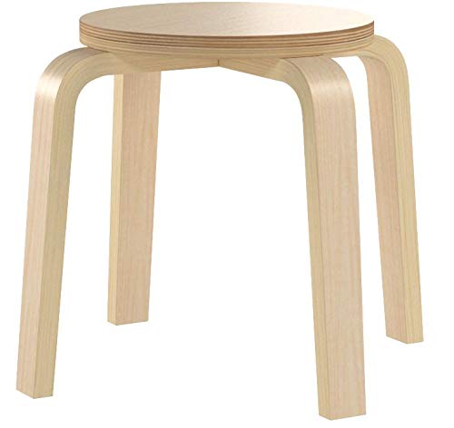 Ecr4Kids Bentwood Stackable Stools, Classroom Furniture, Natural, 6-Piece