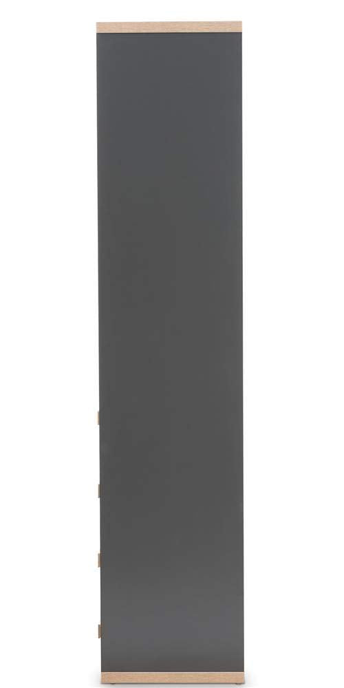 Baxton Studio Pandora 4 Drawer Storage Unit in Gray and Oak Brown