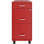 Lys Soho Box/File/File Mobile Red File Cabinet, 3 Drawer