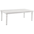 American Woodcrafters Cottage Traditions Wood 80-Inch Extenable Leg Table in Eggshell White