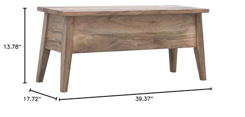 Solid Wood Lid Up Storage Bench