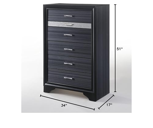 Acme Naima 6 Drawers Chest in Black