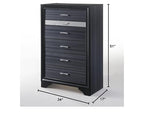 Acme Naima 6 Drawers Chest in Black