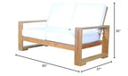 Anderson Teak DS-802 Capistrano Deep Seating Loveseat Modern Sofa, Golden Honey Teak
