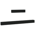vidaXL Modern Engineered Wood TV Stand Set, Black 6 Piece TV Cabinet Set with Ample Storage, California Proposition 65 Warning - Suitable for Large Screen TVs