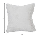 Blazing Needles Square Faux Fur Throw Pillows, 17", Upton Natural 2 Count