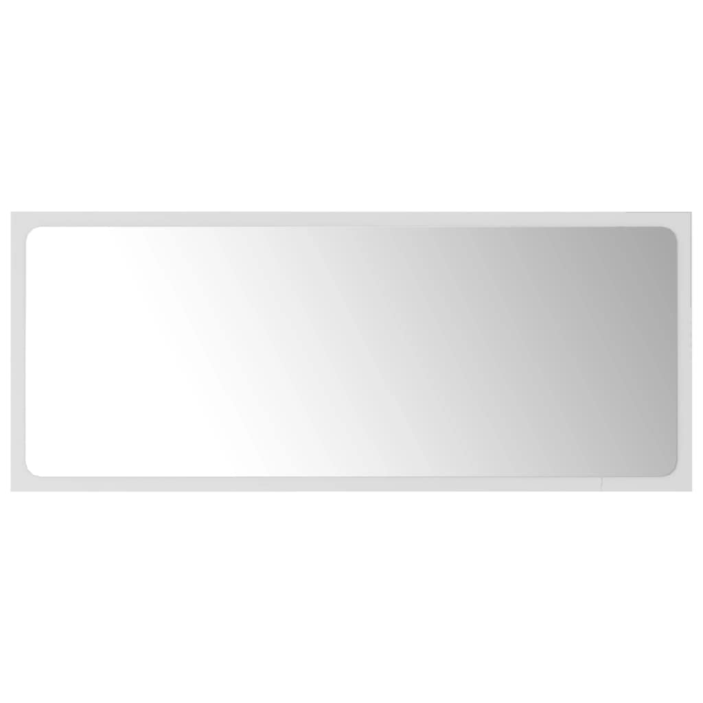 vidaXL White Bathroom Mirror - Sleek and Modern Design Made from Durable Engineered Wood and Acrylic, Perfect for Any Room Aesthetic - Easy Assembly & Maintenance