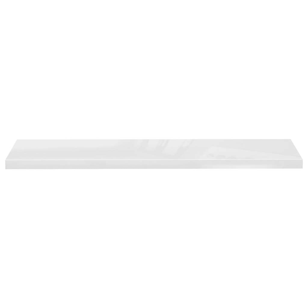 vidaXL Floating Wall Shelves 4 pcs High Gloss White 47.2&quot;x9.3&quot;x1.5&quot; MDF