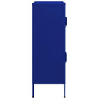 vidaXL Durable Storage Cabinet in Navy Blue Steel - 31.5"x13.8"x40" with Adjustable Shelves and 4 Doors