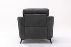 Lilola Home Callie Gray Velvet Fabric Chair