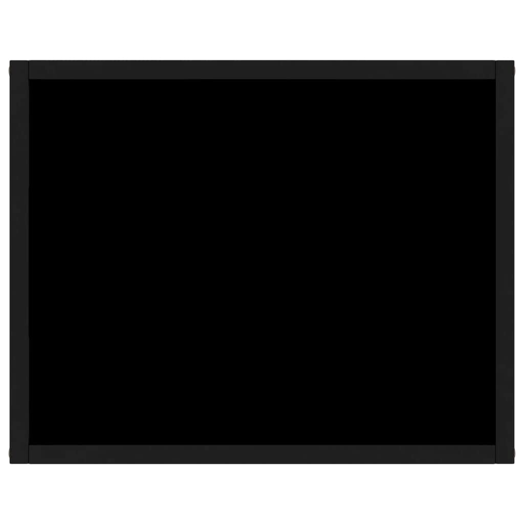 vidaXL Rectangular Console Table | Modern Style | Tempered Glass and Steel Construction | Additional Shelves for Storage | Black