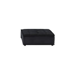 Lilola Home Anna Black Velvet Armless Lounge Chair
