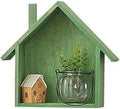 khusubhdecor MDF Floating Shelves for Wall | Pine Wood | Rustic | Solid | Small Hut Shaped Wall Mounted Shelves | Unique for Wal