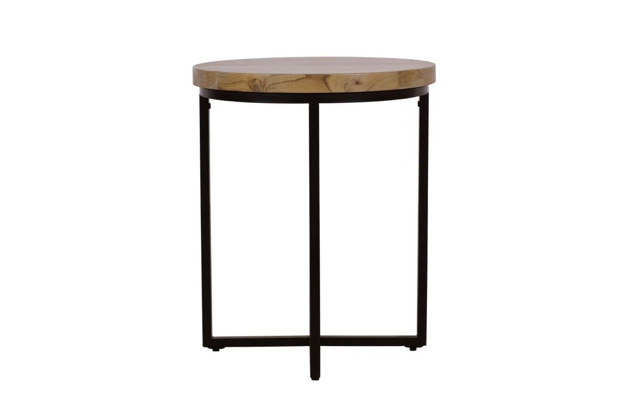 Ames Solid Wood Modern 20&quot; Round End Table