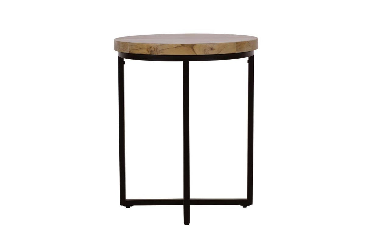 Ames Solid Wood Modern 20&quot; Round End Table