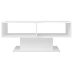 vidaXL Coffee Table High Gloss White 40.7"x19.7"x17.5" Engineered Wood