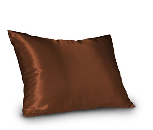 Shopbedding Luxury Satin Pillowcase For Hair - Queen Satin Pillowcase With Zipper, Rust (Pillowcase Set Of 2) - Blissford