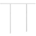 vidaXL White Iron Awning Post Set - Durable Supports for Outdoor Shading Structures - Perfect for Terrace, Patio, Garden, or Balcony