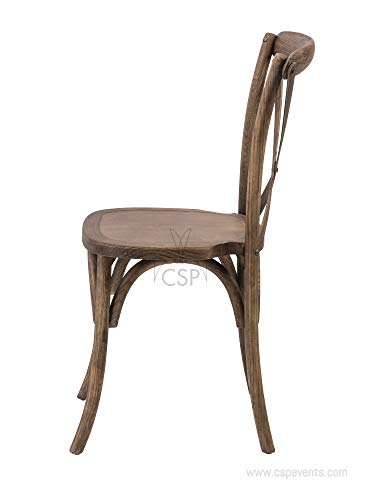Commercial Seating Products Dark Walnut Crossback Dining Chairs, 2-Pack
