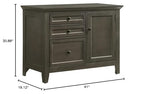 Intercon San Mateo Home Office 41" Wide Credenza with 4 Legs, Gray Furniture