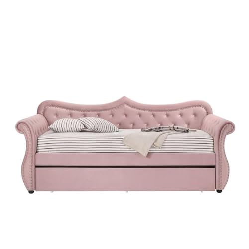 Acme Adkins Tufted Upholstered Daybed and Trundle - Thumbnail 4