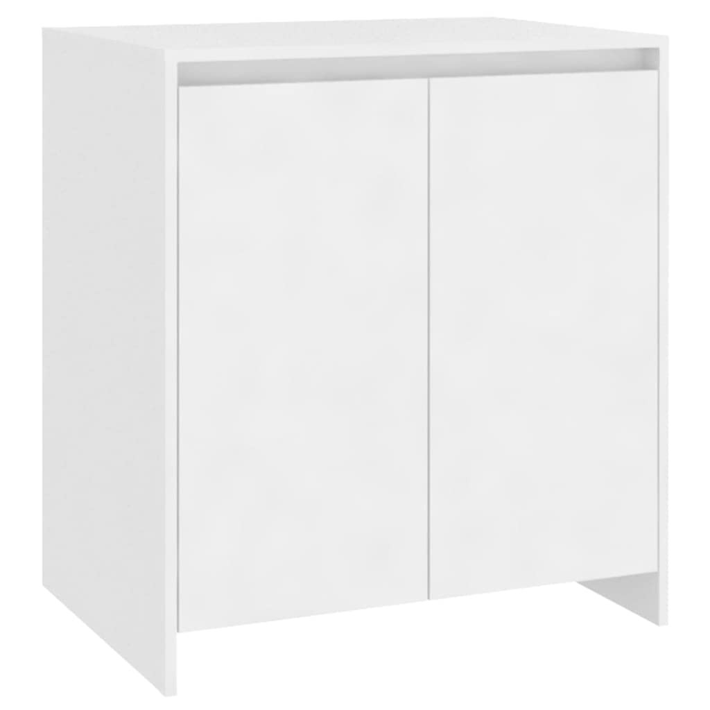 vidaXL Sideboard Chipboard Side Cabinet Home Organizer Furniture Black/White White