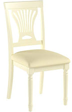 East West Furniture Dining Room Chairs, Set of 2, Buttermilk & Cherry
