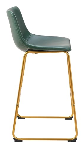 Zuo Augusta Barstool Green & Gold