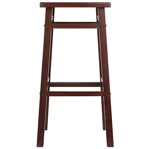 Ergode Wood Ivy Bar Stool - Farmhouse Charm, Weathered Finish, Stable & Comfortable, 220lbs Capacity, Versatile Stand/Side Piece, Rustic Gray (94137-VV)