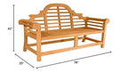 Anderson Teak Patio Lawn Garden Furniture Marlborough 3-Seater Bench