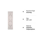 Safavieh Reflection Collection Runner Rug - 2'3'' X 14', Light Grey & Cream, Vintage Distressed Design, Non-Shedding & Easy Care