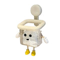 PIXELERA Creative Cartoon Bathroom Wall Mount Organizer, Decorative Toothbrush Holder with SelfAdhesive Design, White and Yello