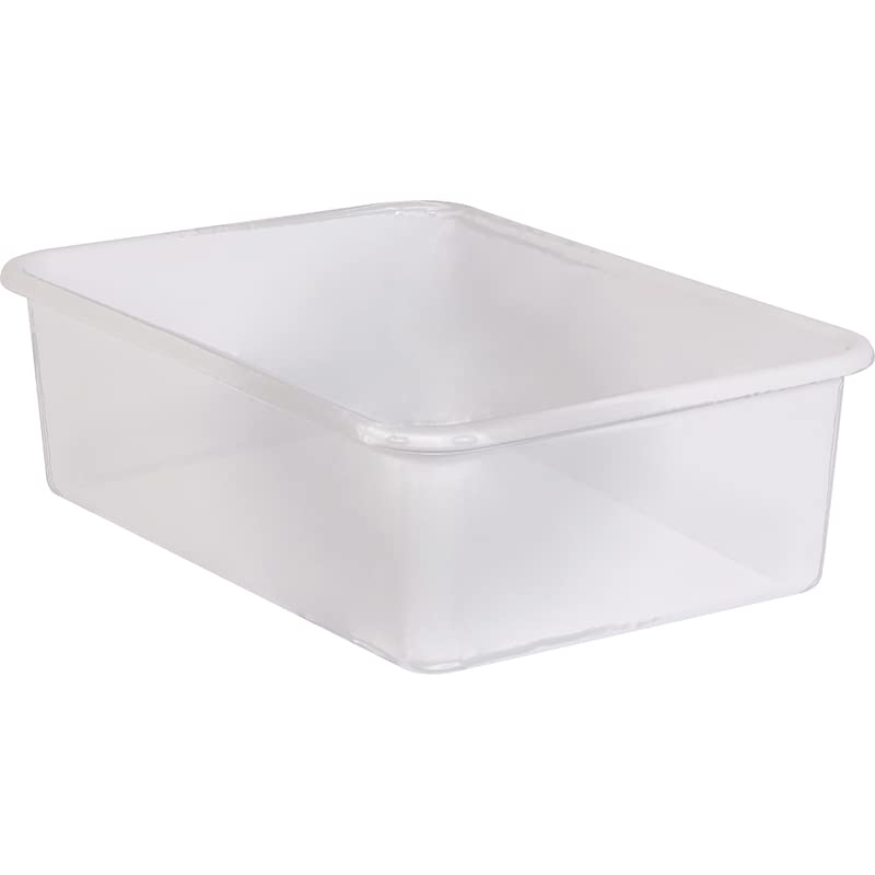 Large Plastic Storage Bin, Clear