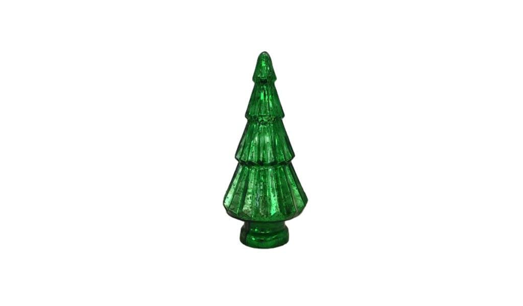 HomeRoots 12' Green Glass Christmas Tree Sculpture